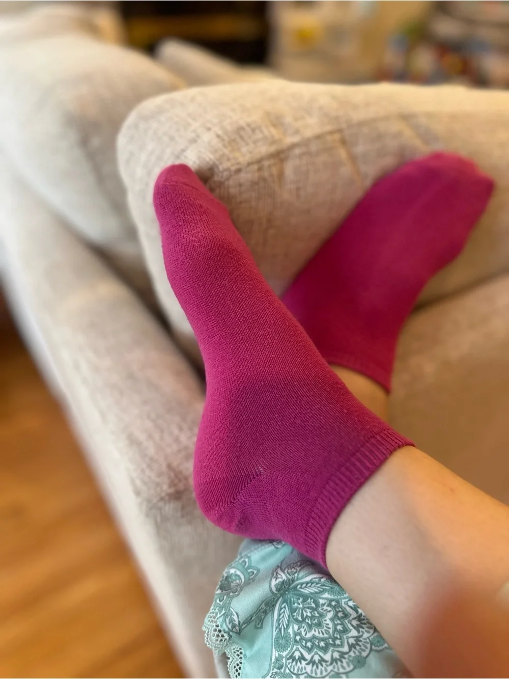 Women's Low-Cut Cotton Blend Socks - Magenta Ralph Lauren